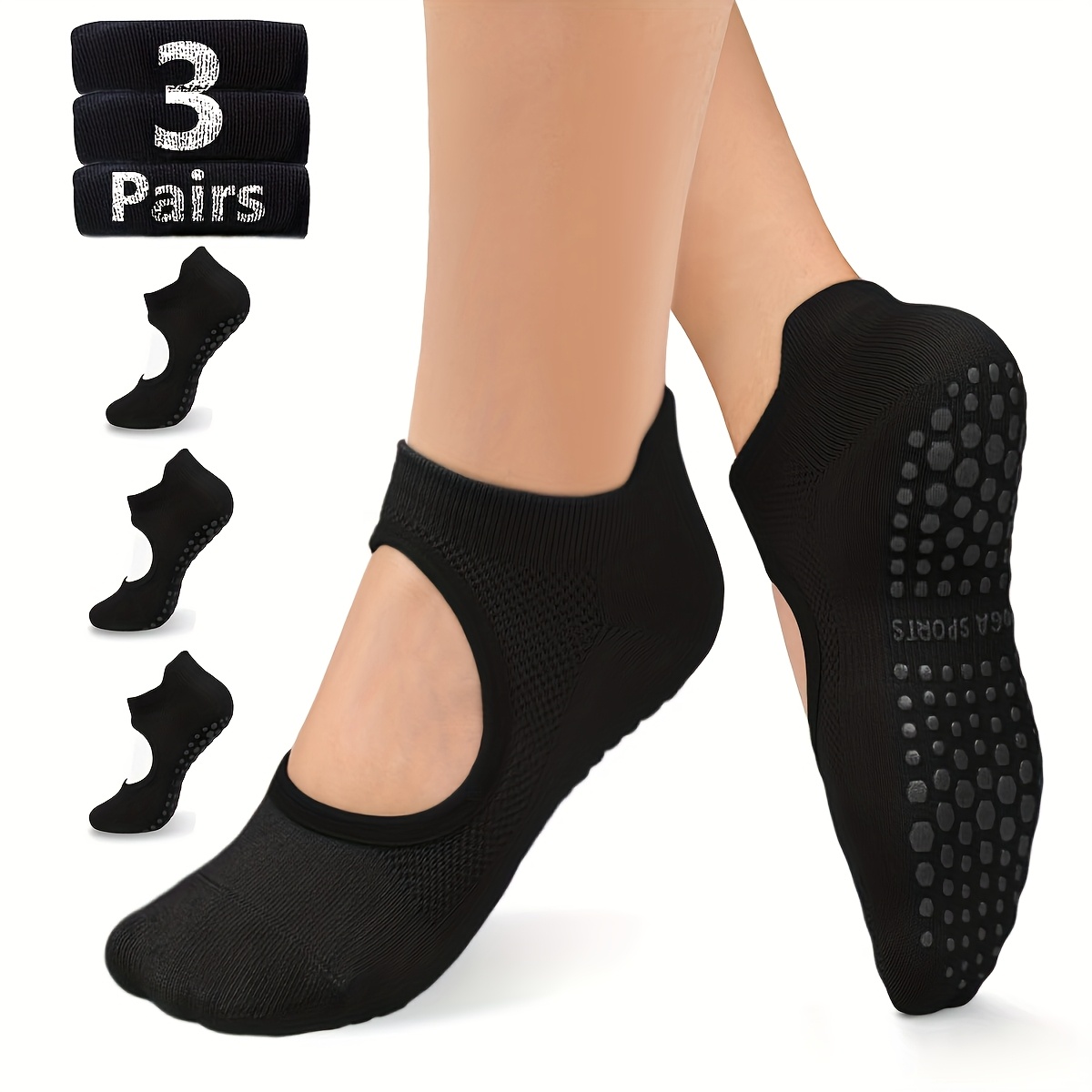Medias Para Pilates Y Yoga - Chaussettes antidérapantes pour femmes, pour Yoga,