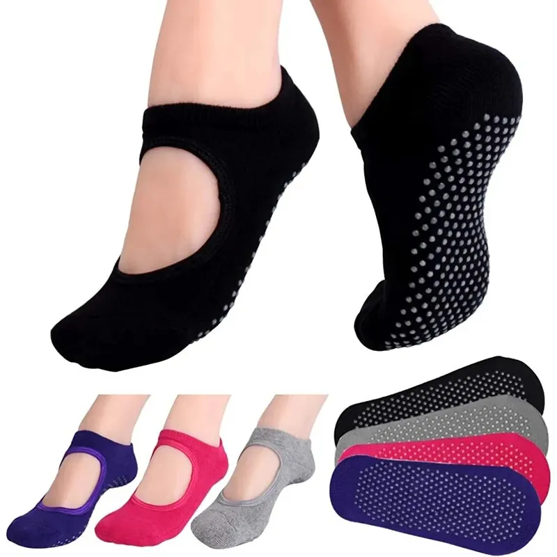 Pilate Yoga Workout - Chaussettes de yoga antidérapantes sans talon